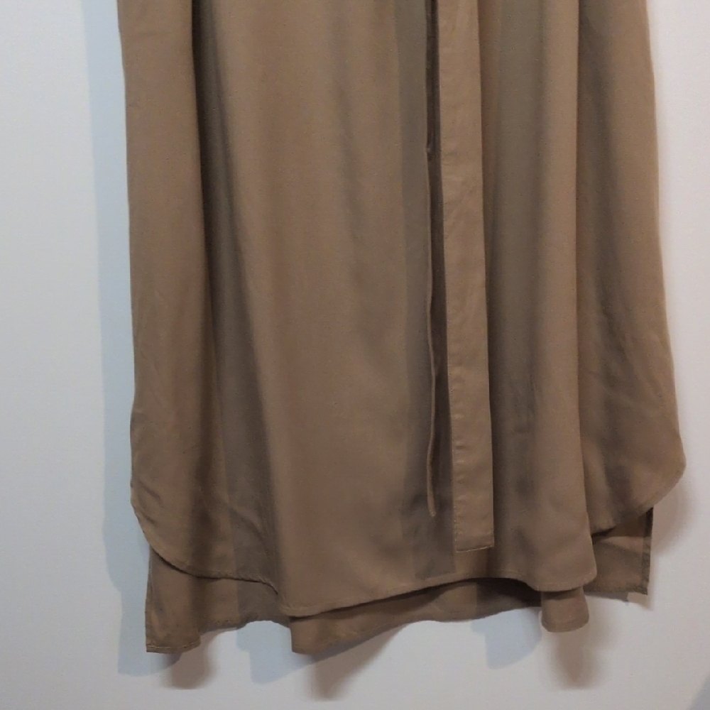 Uniqlo Brown Long Sleeve V-Neck Dress - Picture 6 of 6